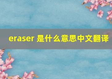 eraser 是什么意思中文翻译